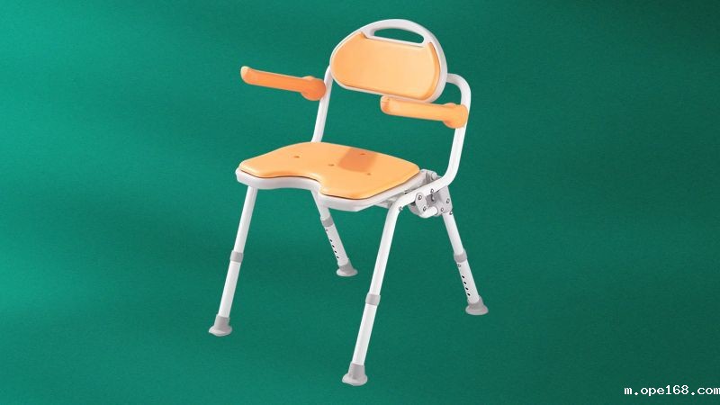 U-shaped seat foldable shower stool-