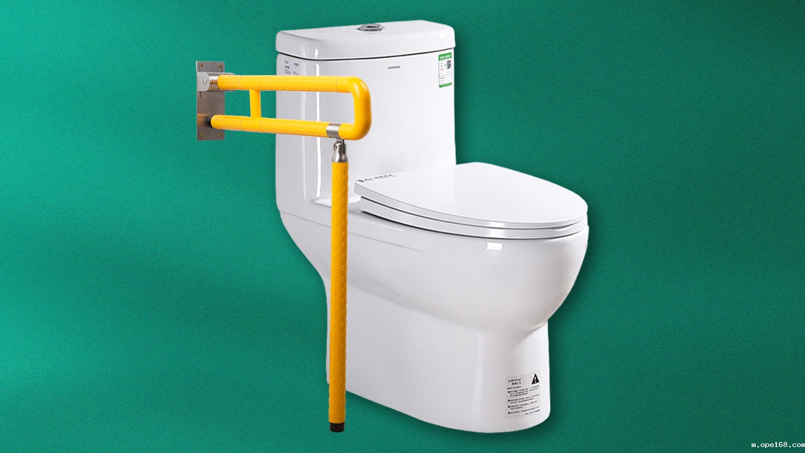 Foldable toilet armrest