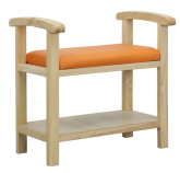 Rubberwood shoe changing stool