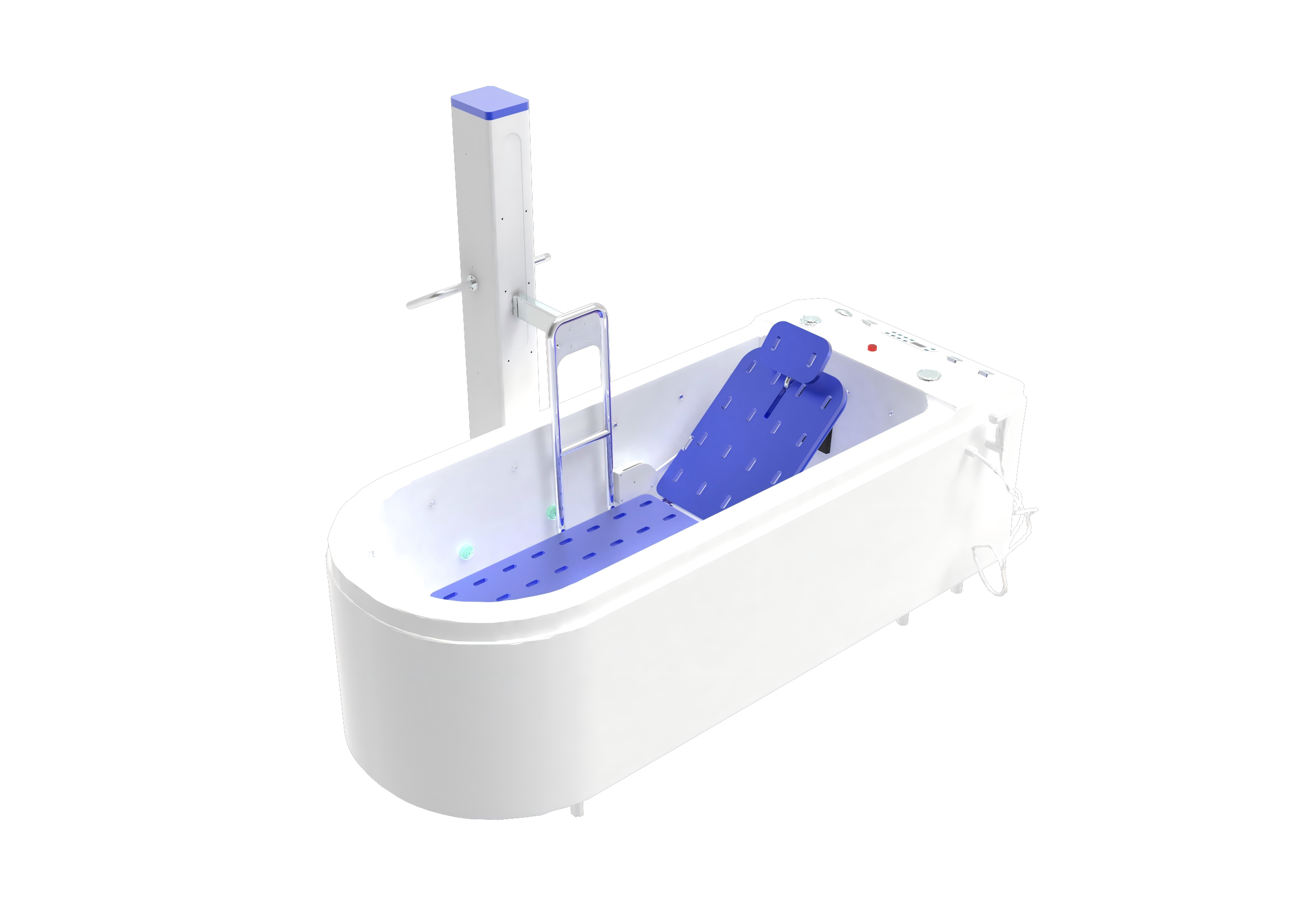 全身涡流气泡浴槽及移动推车